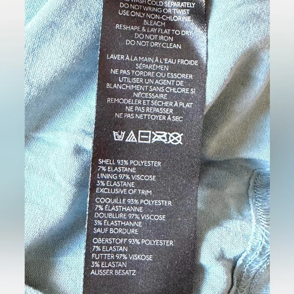 Anthropologie Printed Mesh Pull On Knee-Length Skirt Blue Pink Multi SIZE XS NEW - Picture 5 of 5